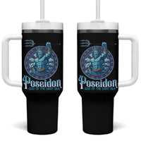 Ancient Greek Mythology Poseidon Dartist Tumbler With Handle God Of The Dart Sea Trident - Wonder Print Shop