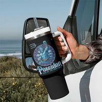 Ancient Greek Mythology Poseidon Dartist Tumbler With Handle God Of The Dart Sea Trident - Wonder Print Shop