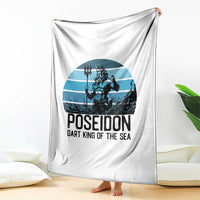Ancient Greek Mythology Poseidon Dartist Throw Blanket Dart King Of The Sea Trident - Wonder Print Shop