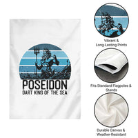 Ancient Greek Mythology Poseidon Dartist Garden Flag Dart King Of The Sea Trident - Wonder Print Shop