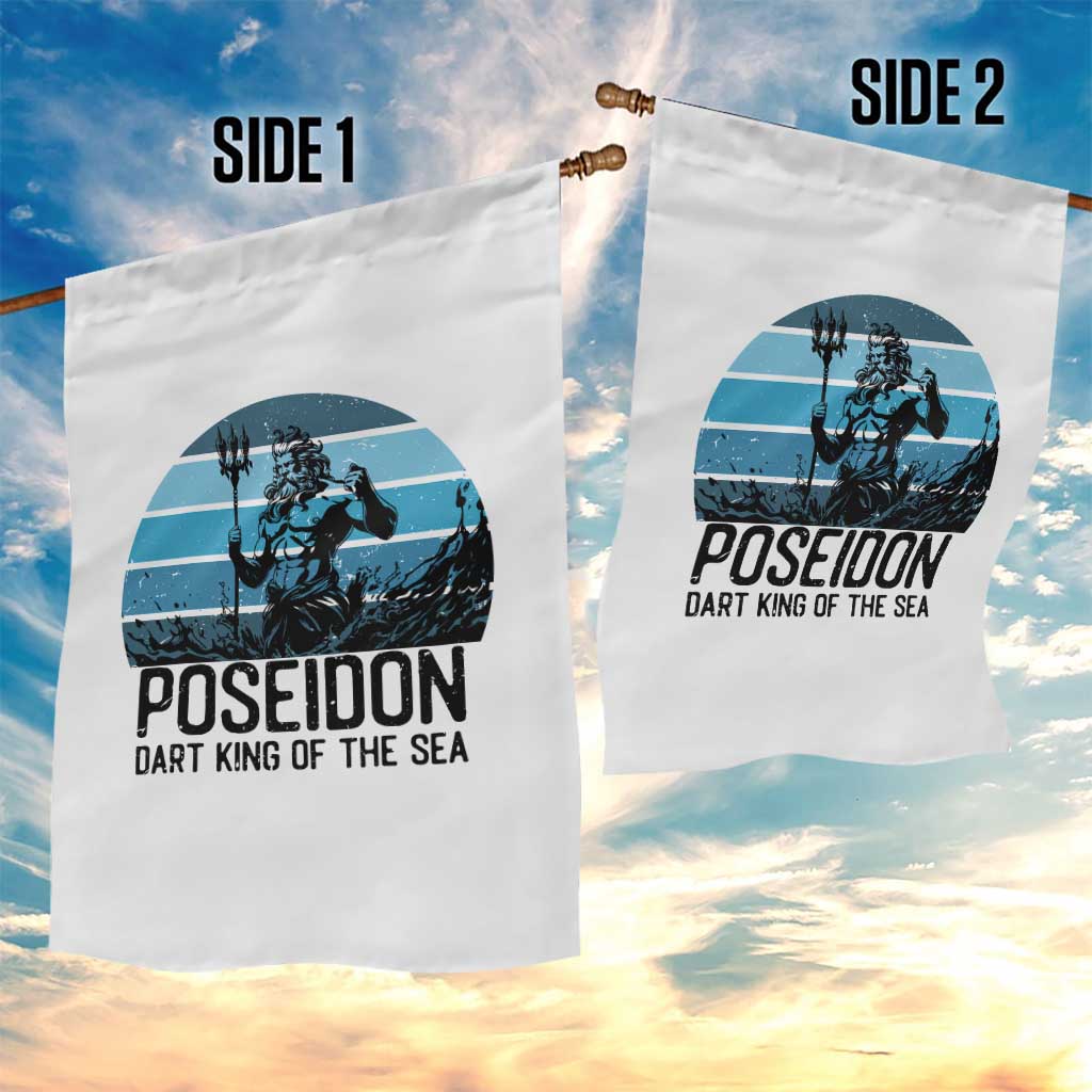 Ancient Greek Mythology Poseidon Dartist Garden Flag Dart King Of The Sea Trident - Wonder Print Shop