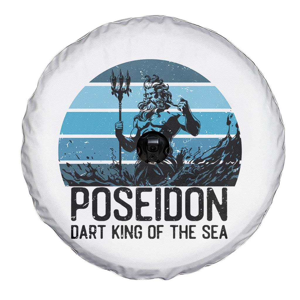 Ancient Greek Mythology Poseidon Dartist Spare Tire Cover Dart King Of The Sea Trident - Wonder Print Shop