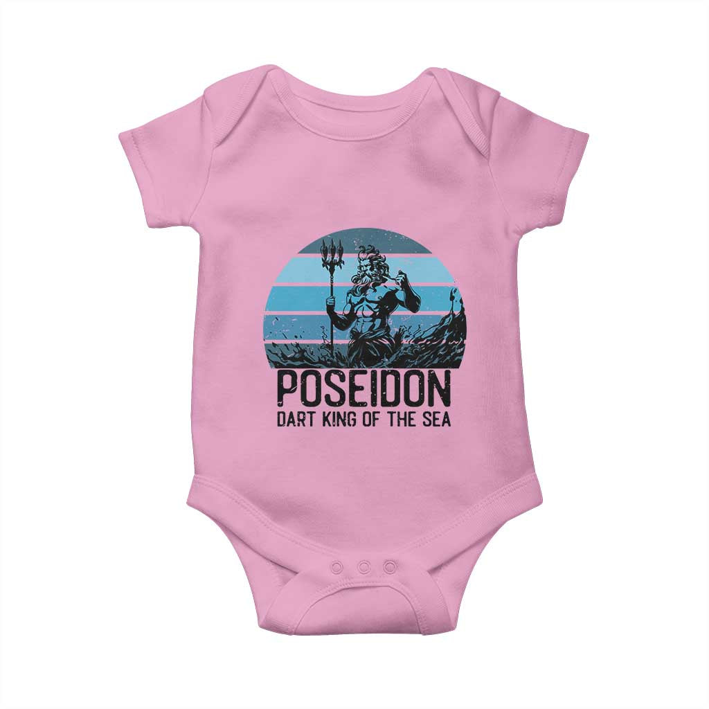 Ancient Greek Mythology Poseidon Dartist Baby Onesie Dart King Of The Sea Trident - Wonder Print Shop