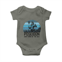 Ancient Greek Mythology Poseidon Dartist Baby Onesie Dart King Of The Sea Trident - Wonder Print Shop