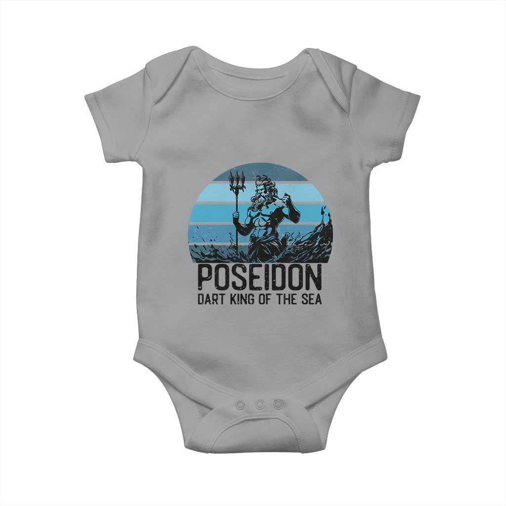 Ancient Greek Mythology Poseidon Dartist Baby Onesie Dart King Of The Sea Trident - Wonder Print Shop