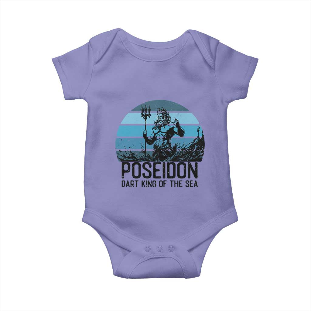 Ancient Greek Mythology Poseidon Dartist Baby Onesie Dart King Of The Sea Trident - Wonder Print Shop