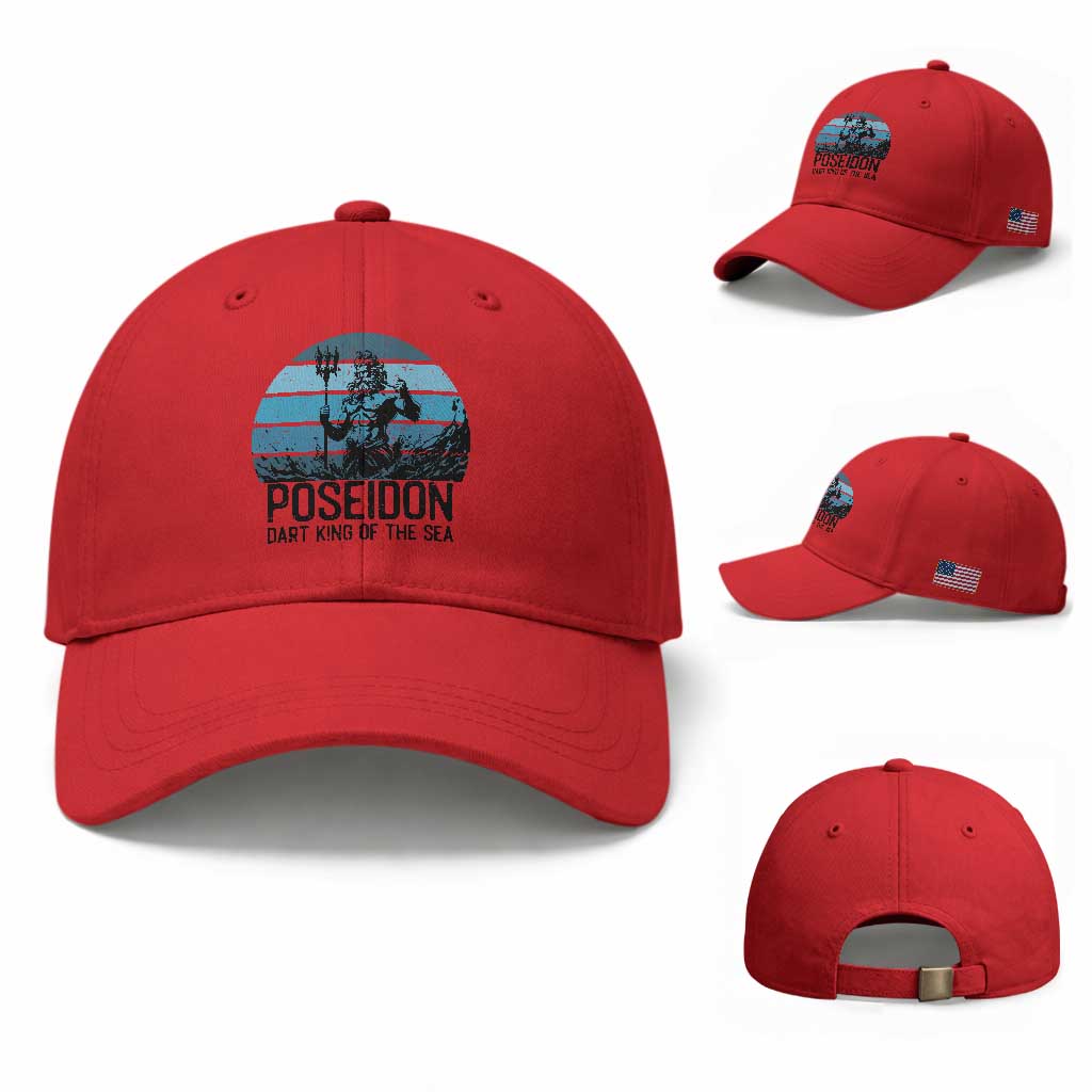 Ancient Greek Mythology Poseidon Dartist Baseball Cap Dart King Of The Sea Trident