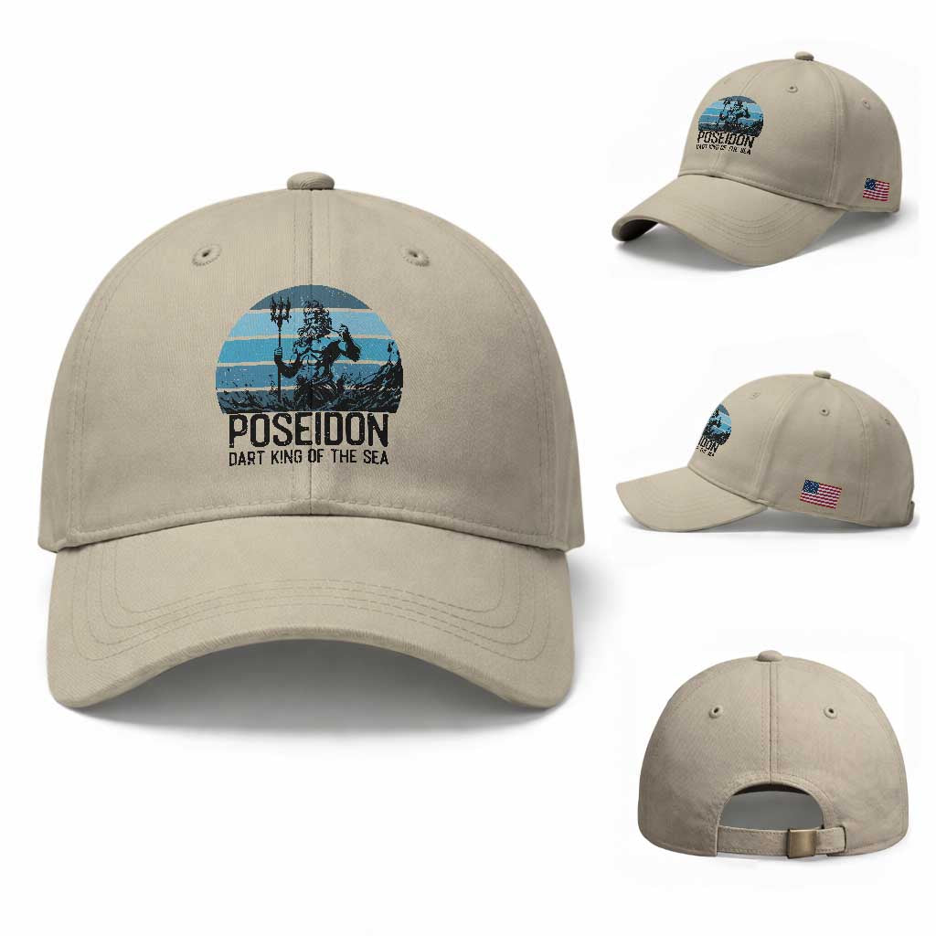 Ancient Greek Mythology Poseidon Dartist Baseball Cap Dart King Of The Sea Trident