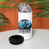 Ancient Greek Mythology Poseidon Dartist 4 in 1 Can Cooler Tumbler Dart King Of The Sea Trident - Wonder Print Shop