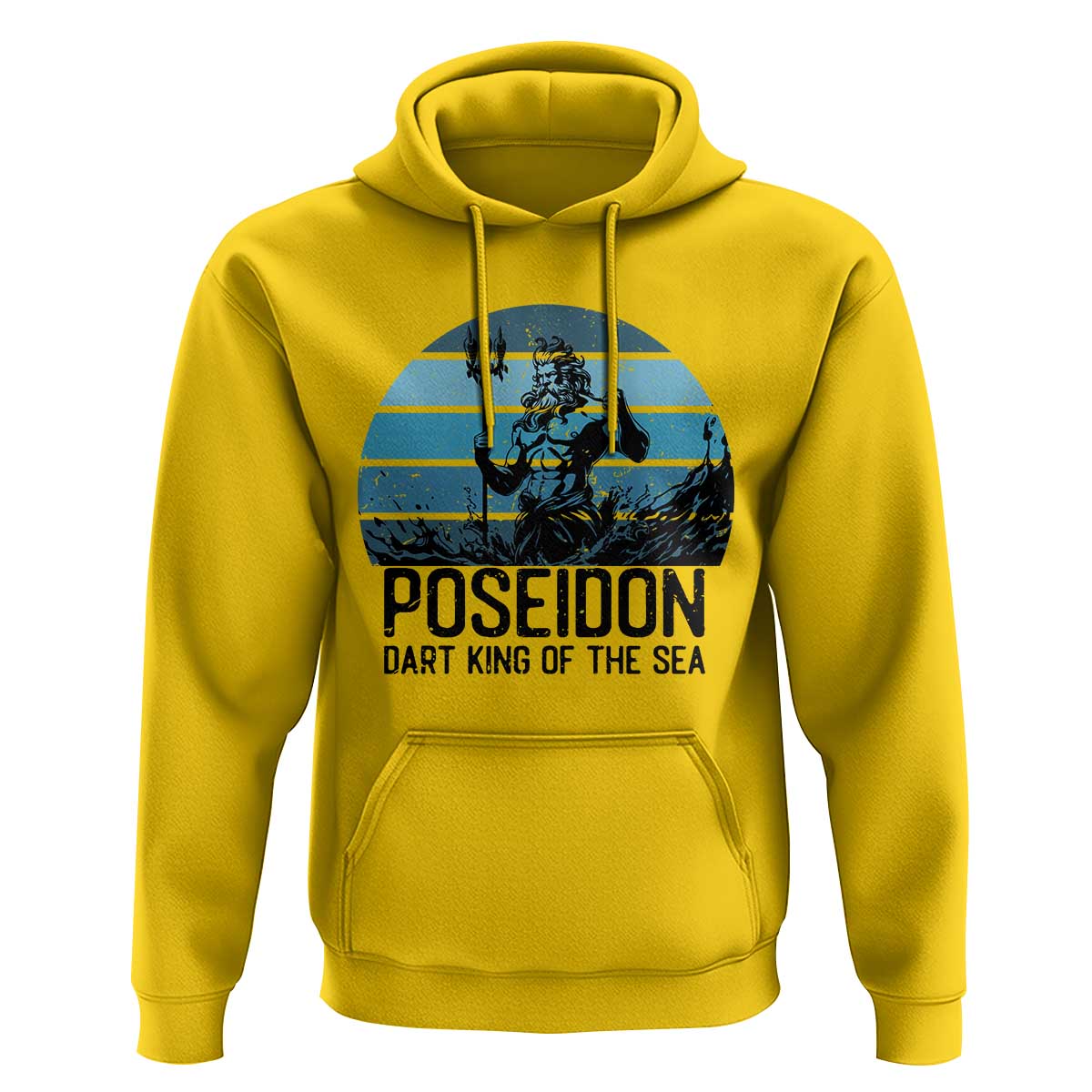 Ancient Greek Mythology Poseidon Dartist Hoodie Dart King Of The Sea Trident - Wonder Print Shop