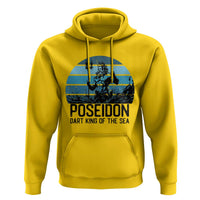 Ancient Greek Mythology Poseidon Dartist Hoodie Dart King Of The Sea Trident - Wonder Print Shop