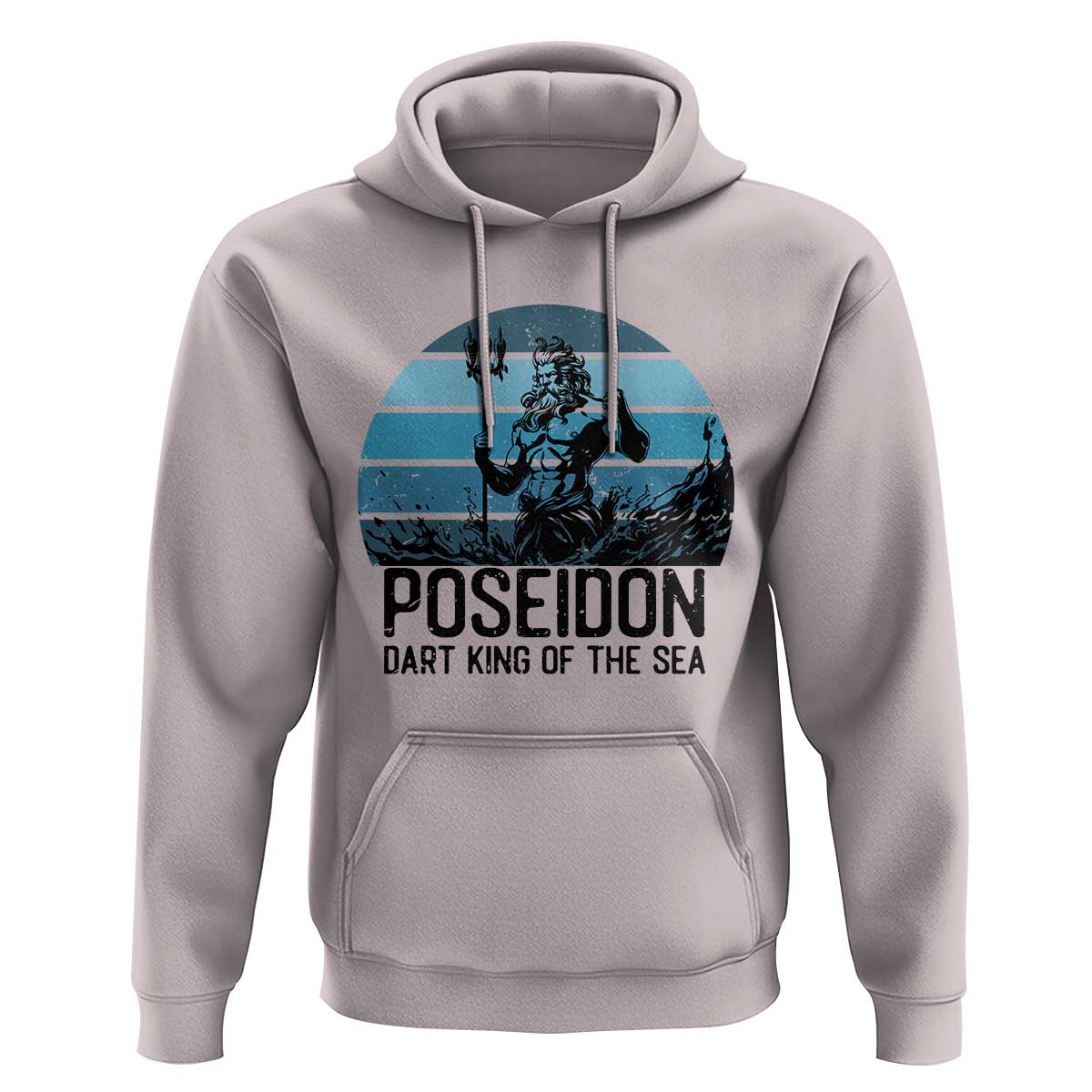 Ancient Greek Mythology Poseidon Dartist Hoodie Dart King Of The Sea Trident - Wonder Print Shop