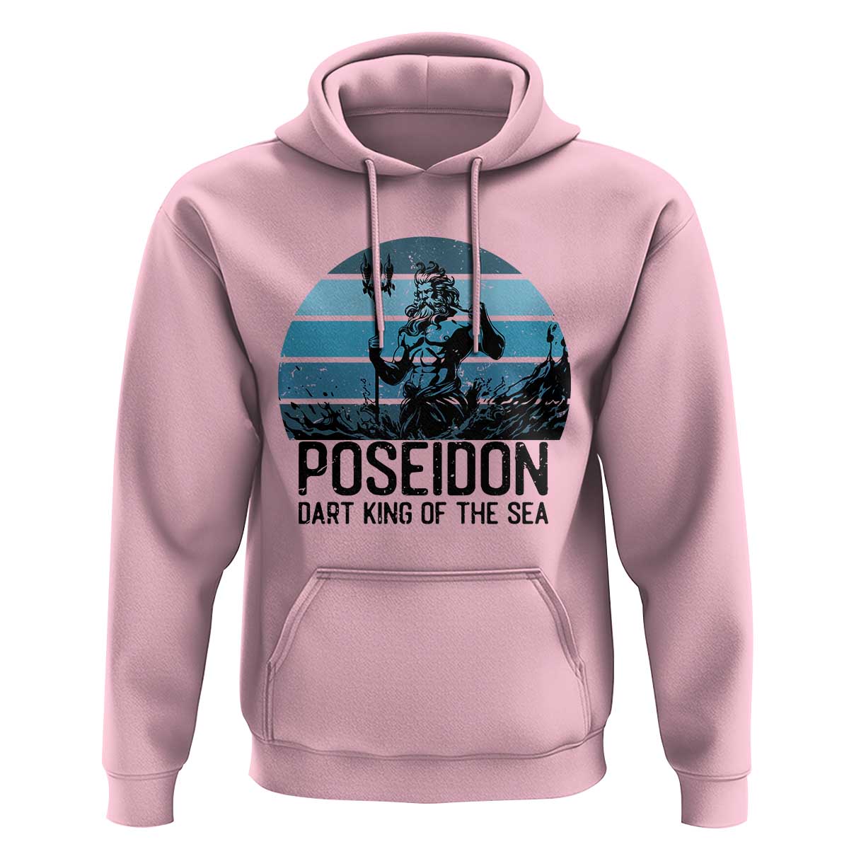 Ancient Greek Mythology Poseidon Dartist Hoodie Dart King Of The Sea Trident - Wonder Print Shop