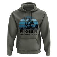 Ancient Greek Mythology Poseidon Dartist Hoodie Dart King Of The Sea Trident - Wonder Print Shop