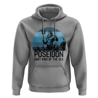 Ancient Greek Mythology Poseidon Dartist Hoodie Dart King Of The Sea Trident - Wonder Print Shop