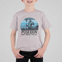 Ancient Greek Mythology Poseidon Dartist T Shirt For Kid Dart King Of The Sea Trident - Wonder Print Shop