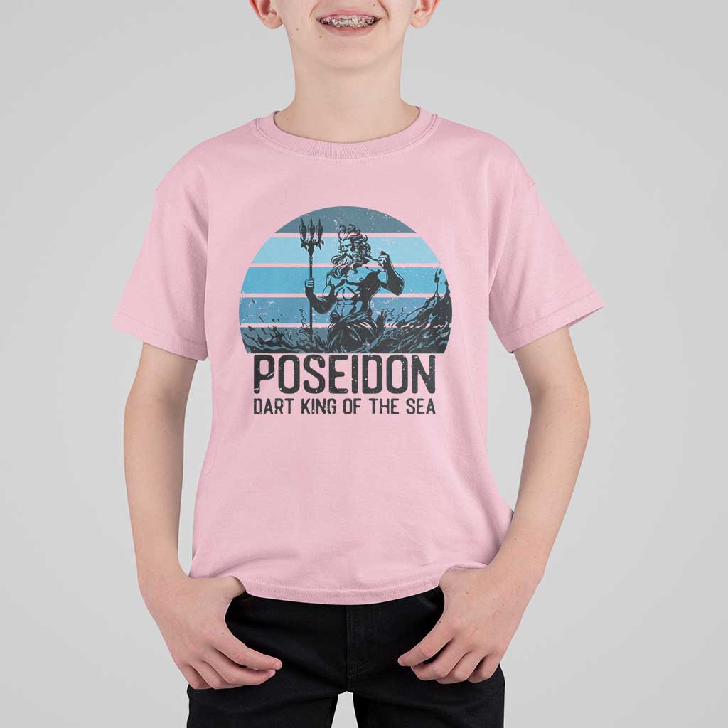 Ancient Greek Mythology Poseidon Dartist T Shirt For Kid Dart King Of The Sea Trident - Wonder Print Shop