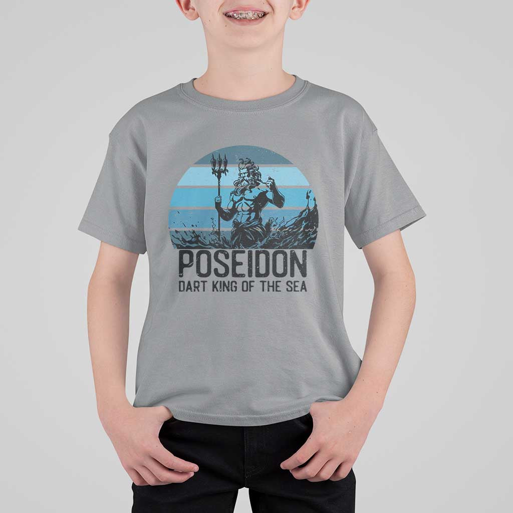 Ancient Greek Mythology Poseidon Dartist T Shirt For Kid Dart King Of The Sea Trident - Wonder Print Shop