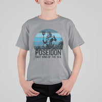 Ancient Greek Mythology Poseidon Dartist T Shirt For Kid Dart King Of The Sea Trident - Wonder Print Shop