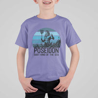 Ancient Greek Mythology Poseidon Dartist T Shirt For Kid Dart King Of The Sea Trident - Wonder Print Shop