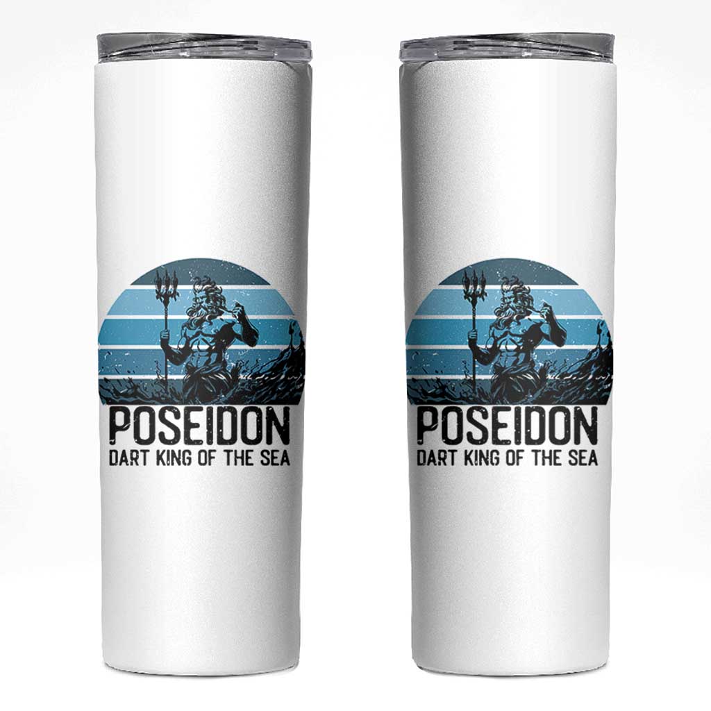 Ancient Greek Mythology Poseidon Dartist Skinny Tumbler Dart King Of The Sea Trident - Wonder Print Shop