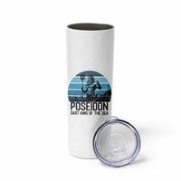 Ancient Greek Mythology Poseidon Dartist Skinny Tumbler Dart King Of The Sea Trident - Wonder Print Shop