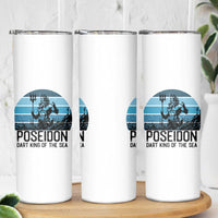 Ancient Greek Mythology Poseidon Dartist Skinny Tumbler Dart King Of The Sea Trident - Wonder Print Shop