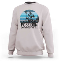 Ancient Greek Mythology Poseidon Dartist Sweatshirt Dart King Of The Sea Trident - Wonder Print Shop