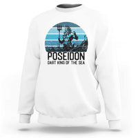 Ancient Greek Mythology Poseidon Dartist Sweatshirt Dart King Of The Sea Trident - Wonder Print Shop