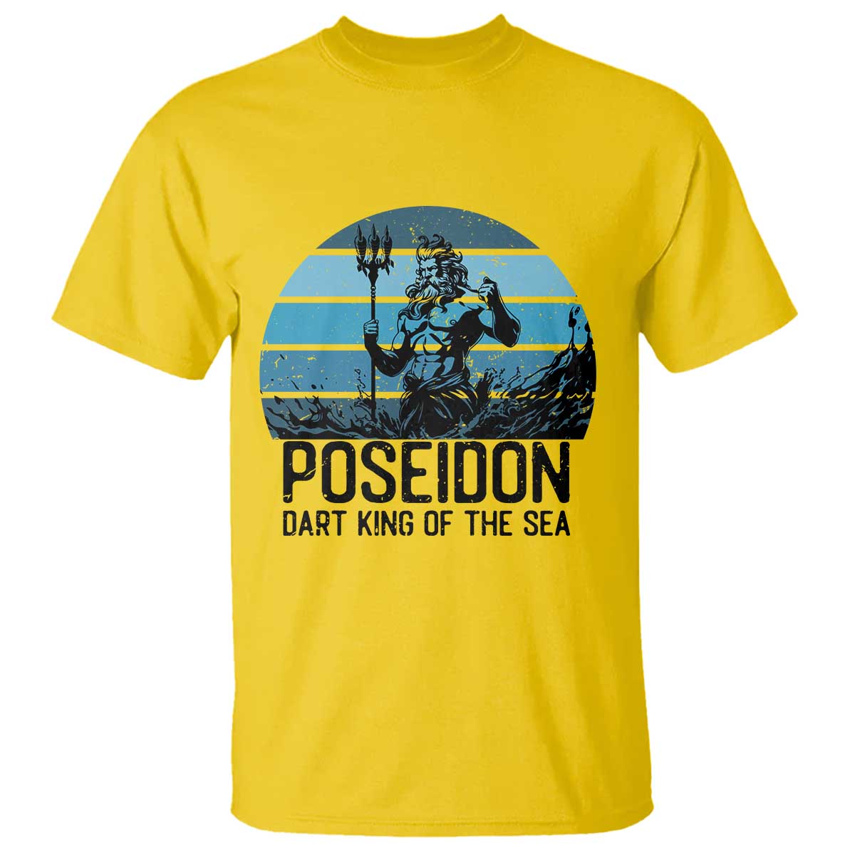 Ancient Greek Mythology Poseidon Dartist T Shirt Dart King Of The Sea Trident - Wonder Print Shop