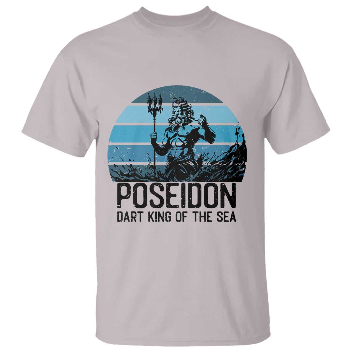 Ancient Greek Mythology Poseidon Dartist T Shirt Dart King Of The Sea Trident - Wonder Print Shop