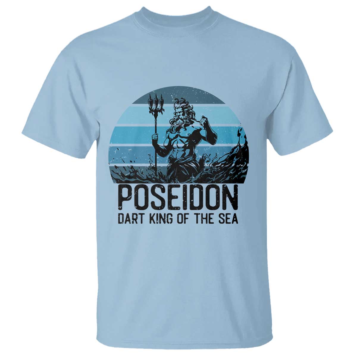 Ancient Greek Mythology Poseidon Dartist T Shirt Dart King Of The Sea Trident - Wonder Print Shop