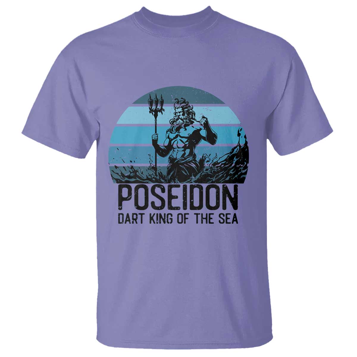 Ancient Greek Mythology Poseidon Dartist T Shirt Dart King Of The Sea Trident - Wonder Print Shop