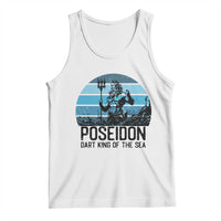 Ancient Greek Mythology Poseidon Dartist Tank Top Dart King Of The Sea Trident - Wonder Print Shop