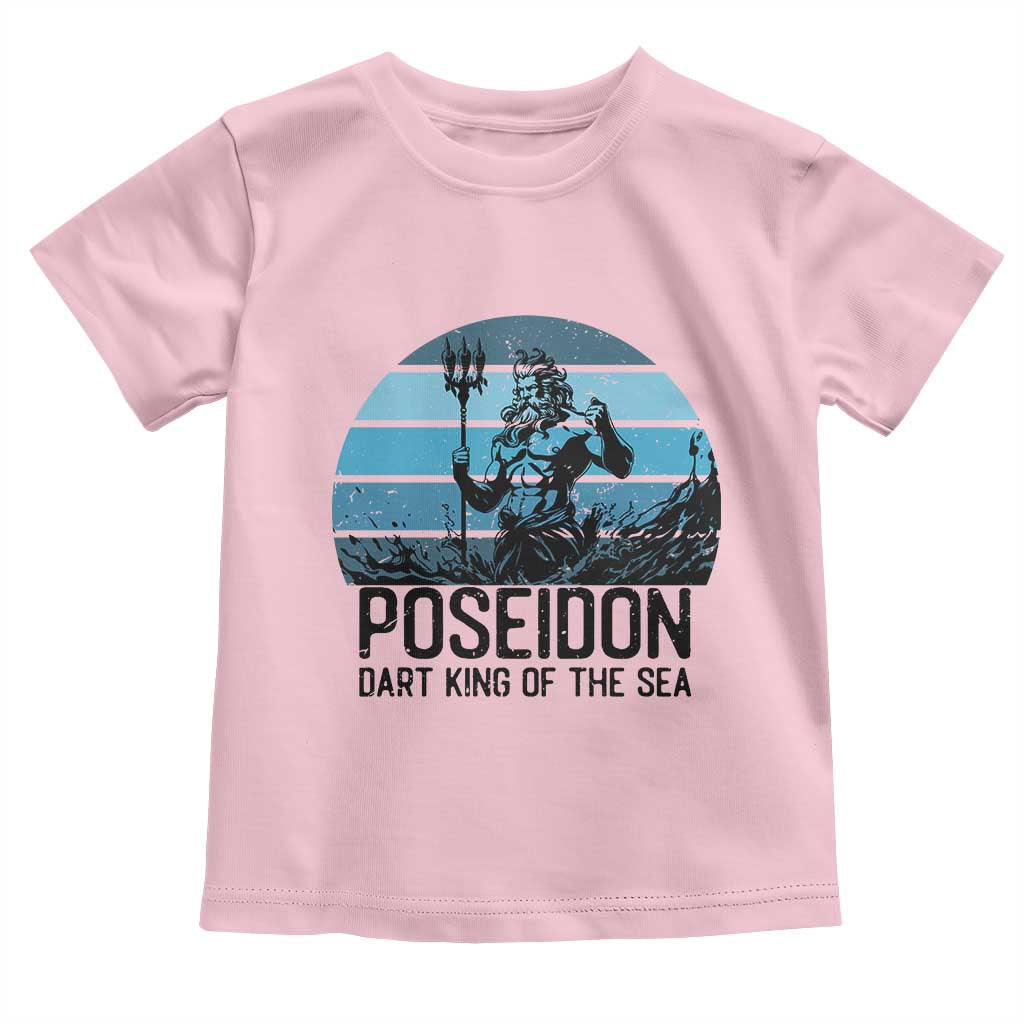 Ancient Greek Mythology Poseidon Dartist Toddler T Shirt Dart King Of The Sea Trident - Wonder Print Shop