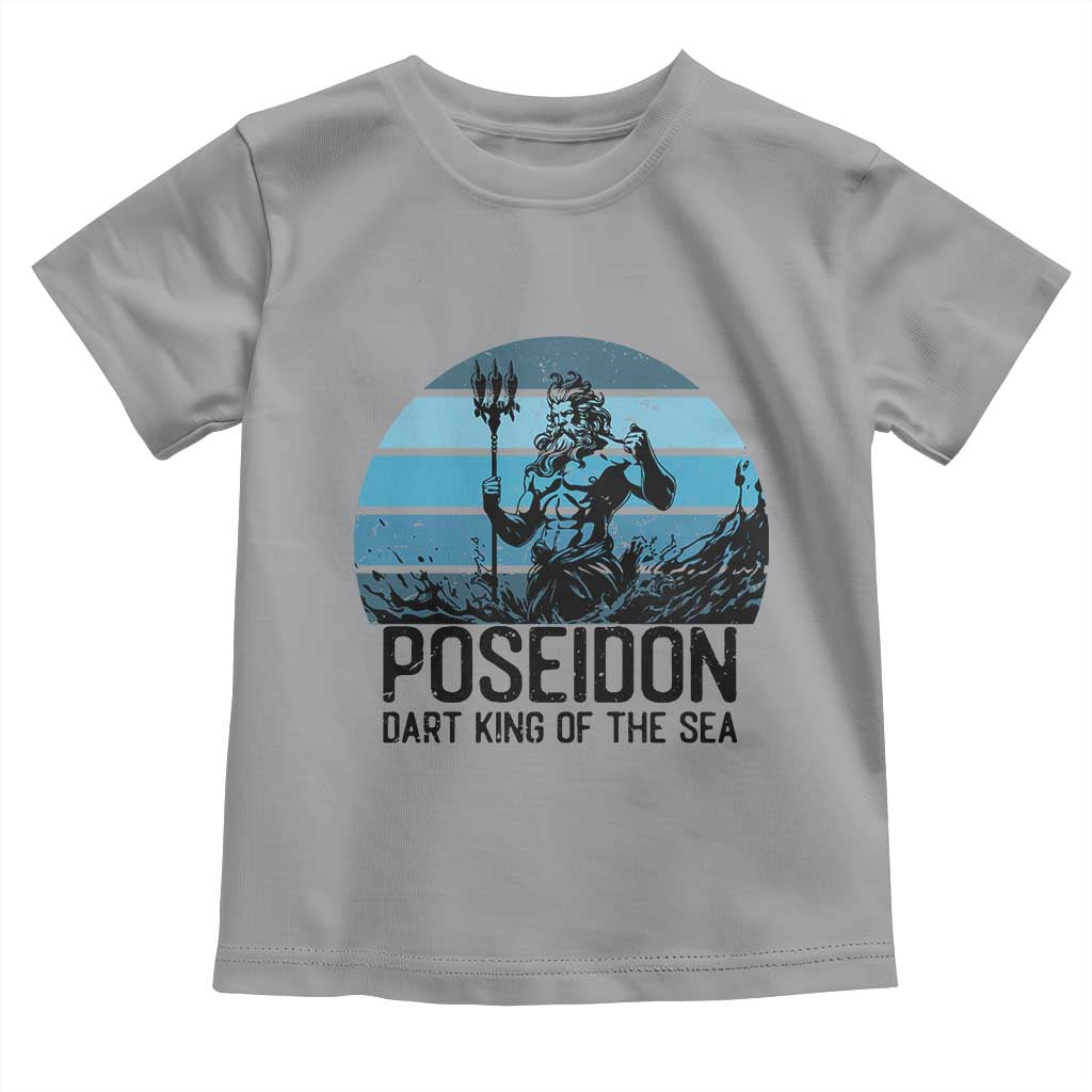 Ancient Greek Mythology Poseidon Dartist Toddler T Shirt Dart King Of The Sea Trident - Wonder Print Shop