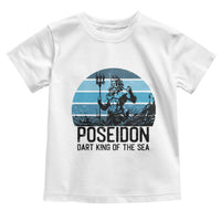 Ancient Greek Mythology Poseidon Dartist Toddler T Shirt Dart King Of The Sea Trident - Wonder Print Shop