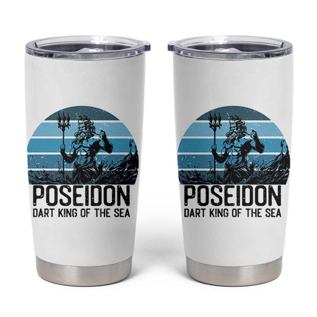 Ancient Greek Mythology Poseidon Dartist Tumbler Cup Dart King Of The Sea Trident - Wonder Print Shop