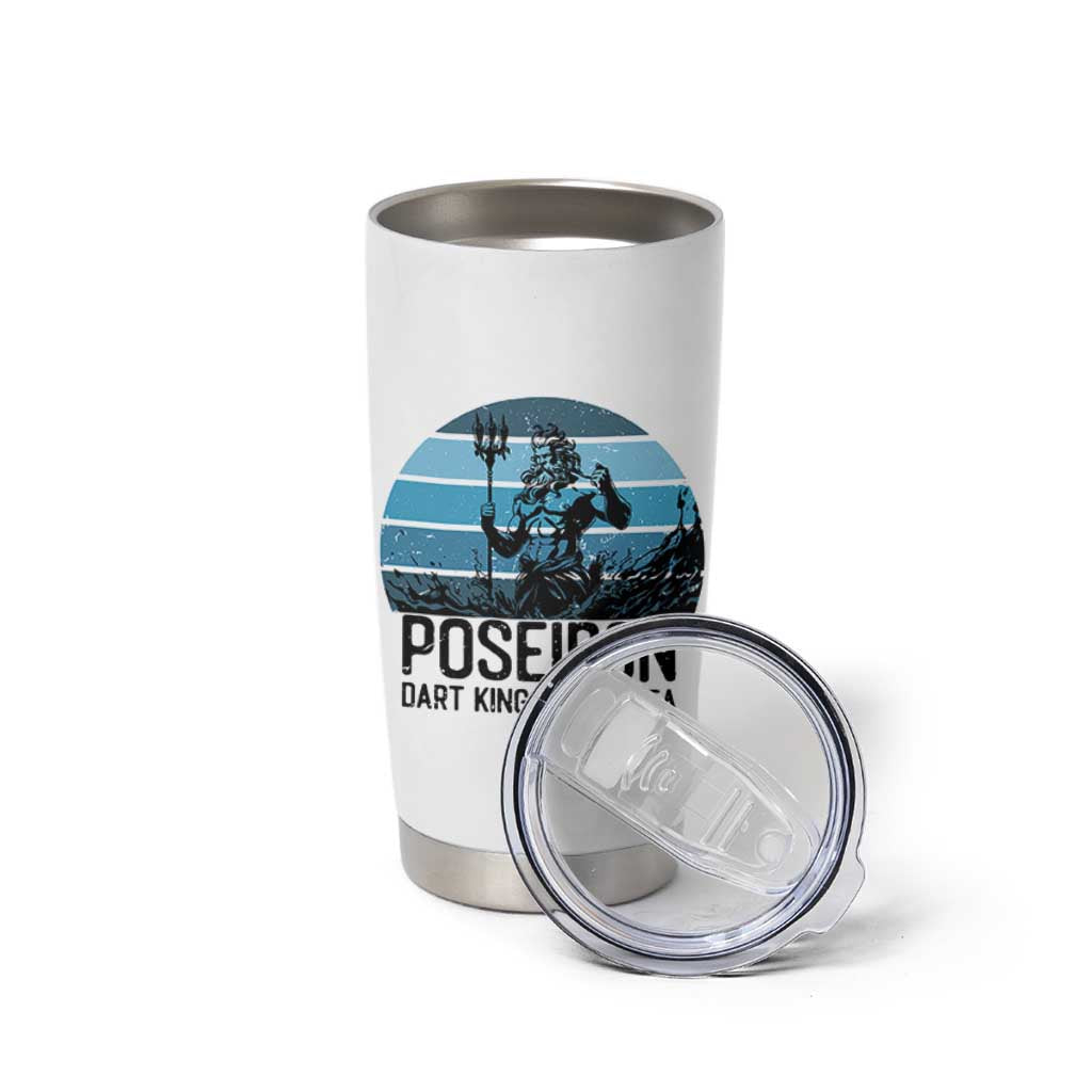 Ancient Greek Mythology Poseidon Dartist Tumbler Cup Dart King Of The Sea Trident - Wonder Print Shop