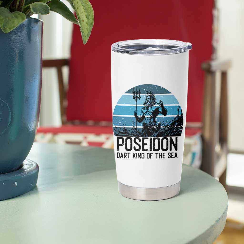 Ancient Greek Mythology Poseidon Dartist Tumbler Cup Dart King Of The Sea Trident - Wonder Print Shop