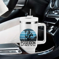 Ancient Greek Mythology Poseidon Dartist Tumbler With Handle Dart King Of The Sea Trident - Wonder Print Shop