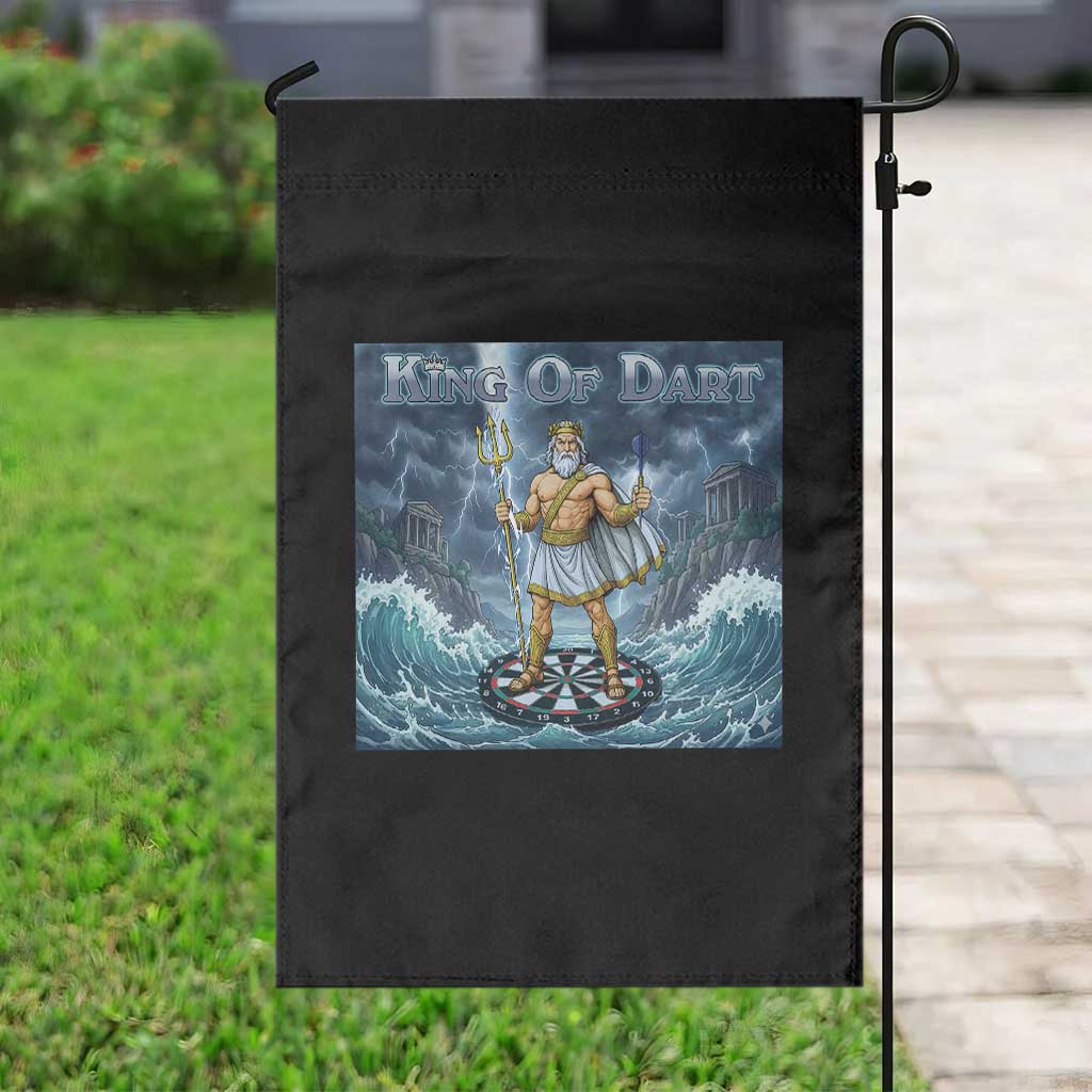 Greek Mythology Poseidon Dart Player Garden Flag King Of Dart Trident Thrower - Wonder Print Shop
