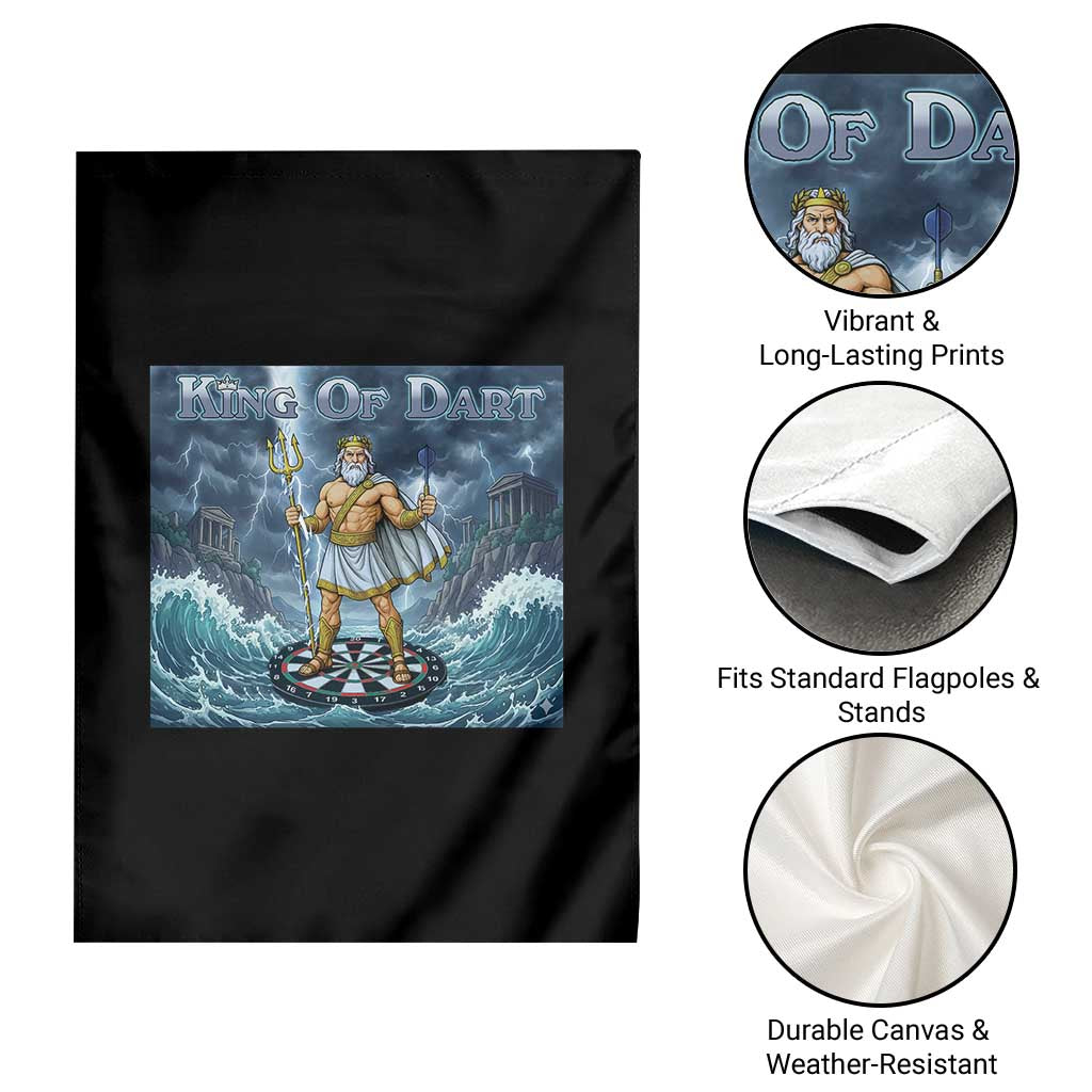 Greek Mythology Poseidon Dart Player Garden Flag King Of Dart Trident Thrower - Wonder Print Shop