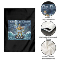 Greek Mythology Poseidon Dart Player Garden Flag King Of Dart Trident Thrower - Wonder Print Shop