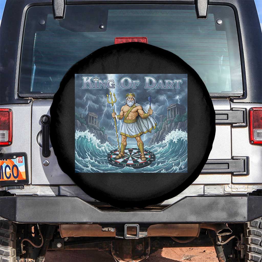 Greek Mythology Poseidon Dart Player Spare Tire Cover King Of Dart Trident Thrower - Wonder Print Shop