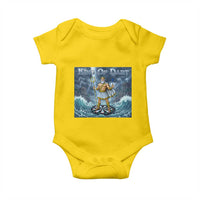 Greek Mythology Poseidon Dart Player Baby Onesie King Of Dart Trident Thrower - Wonder Print Shop