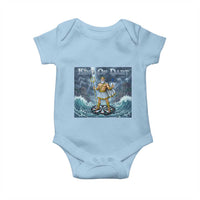 Greek Mythology Poseidon Dart Player Baby Onesie King Of Dart Trident Thrower - Wonder Print Shop