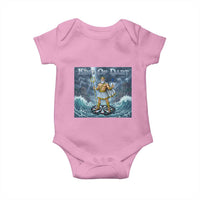 Greek Mythology Poseidon Dart Player Baby Onesie King Of Dart Trident Thrower - Wonder Print Shop