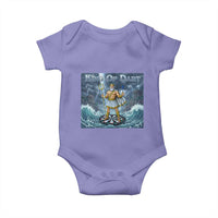 Greek Mythology Poseidon Dart Player Baby Onesie King Of Dart Trident Thrower - Wonder Print Shop