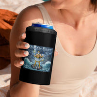 Greek Mythology Poseidon Dart Player 4 in 1 Can Cooler Tumbler King Of Dart Trident Thrower - Wonder Print Shop